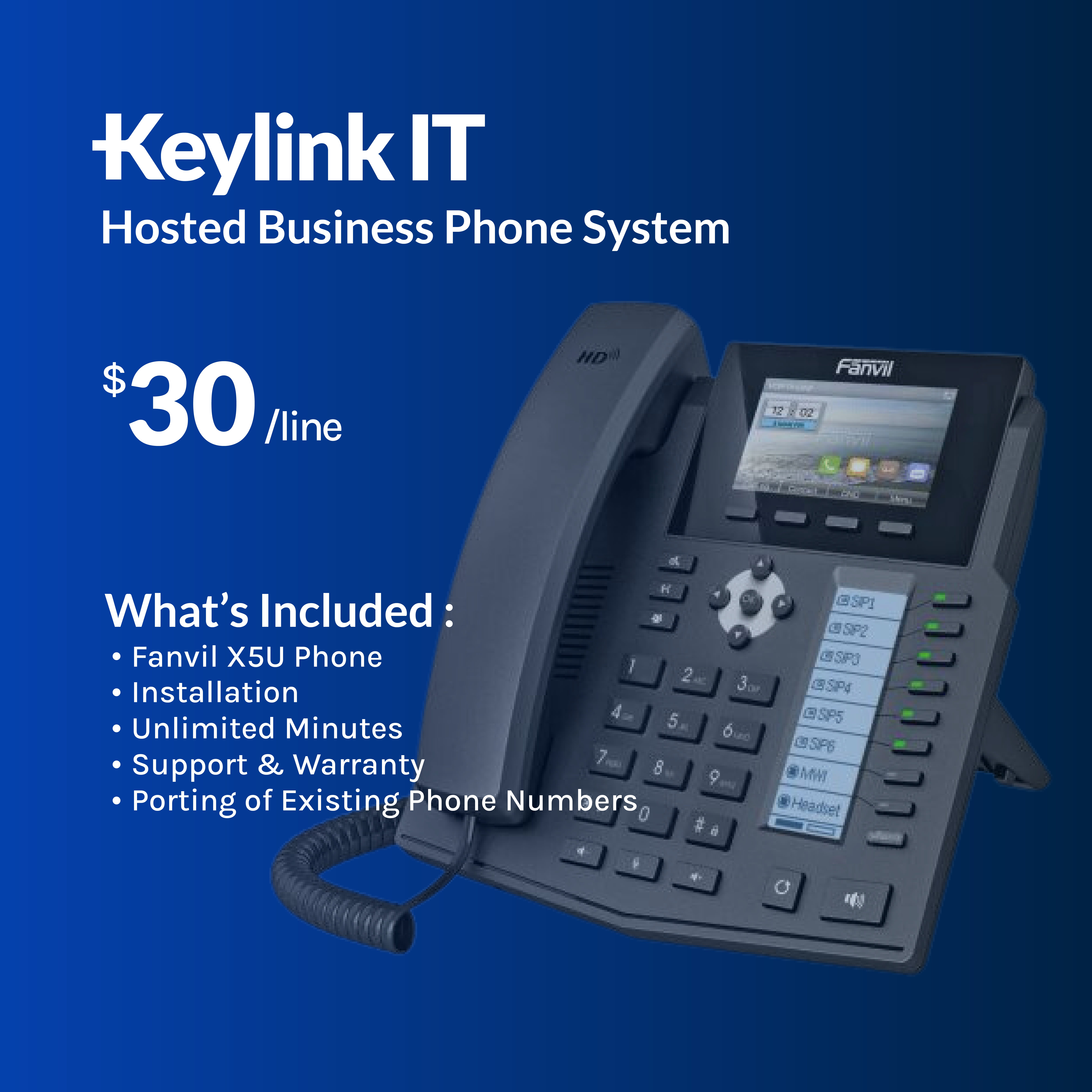 Hosted Business Phone System $30 a line