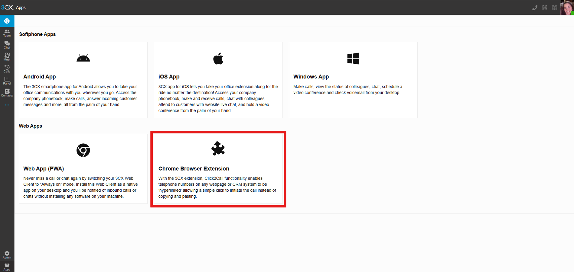 3cx_pwa_chrome_browser_extension