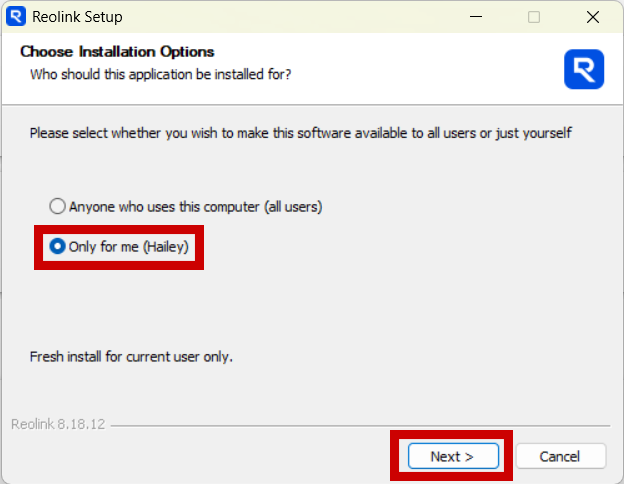 reolink_desktop_app_install_options_red_outline